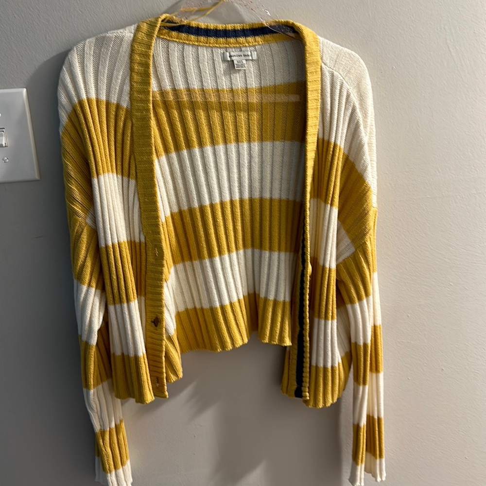 White and Yellow Cardigan